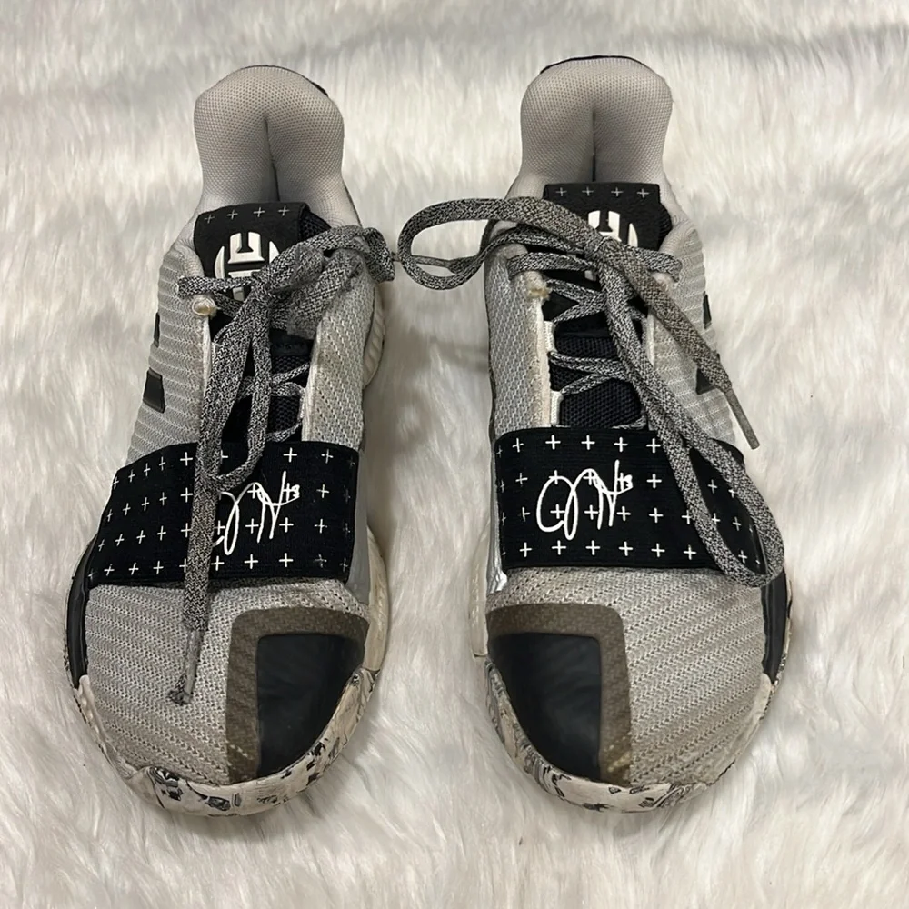 Adidas Harden Volume 3 Supernova Sneakers Kids Gray Black Size 3 1/2